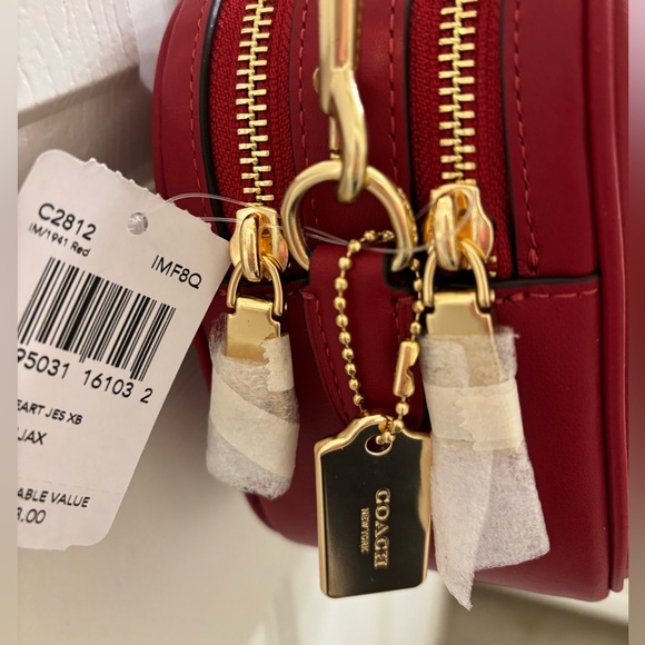Coach Jes red puff heart quilted crossbody - NWT - Picture 9 of 11